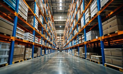 Efficient warehouse management in a busy storage facility during daylight hours - Powered by Adobe