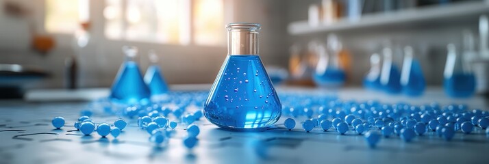 Creative graphic layouts for advertising leaflets showcasing scientific experiments