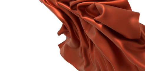 Abstract Draped Burnt Orange Fabric
