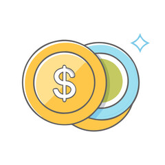 coin icon, coin vector illustration-simple illustration of coin, perfect for coin logos and icons