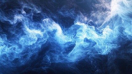 A serene seascape featuring gently rolling ocean waves, captured in soft, fluid motion.