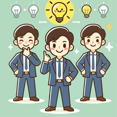 businessman and businesswoman