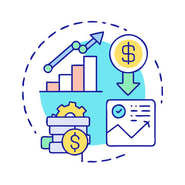 financial growth chart with dollar sign clip art preview