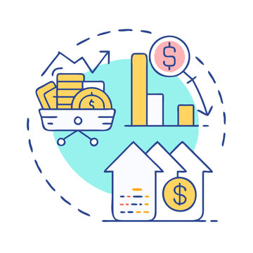 financial growth chart with money and arrows clip art preview