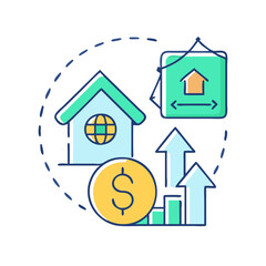 rent hike icon, rent hike vector illustration-simple illustration of rent hike, perfect for rent hike logos and icons