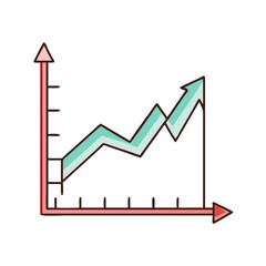 rising line graph icon, rising line graph vector illustration-simple illustration of rising line graph, perfect for rising line graph logos and icons