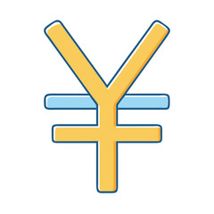 yen symbol icon, yen symbol vector illustration-simple illustration of yen symbol, perfect for yen symbol logos and icons