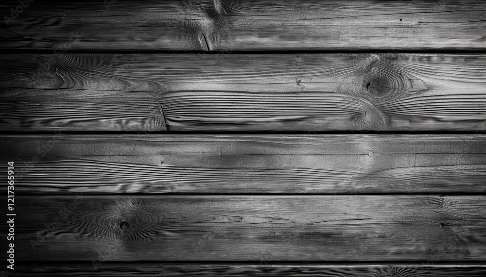 Aufkleber smooth black wooden plank background for graphic design, minimalist texture with natural wood grain 