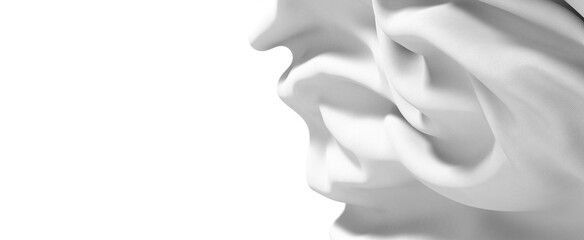Abstract White 3D Sculpture Detail