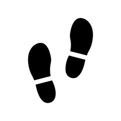 Shoeprint silhouette vector illustration design on white background.