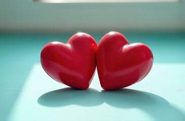 Beautiful and Romantic Red Heart Figurines Perfect for Celebrating Valentines Day