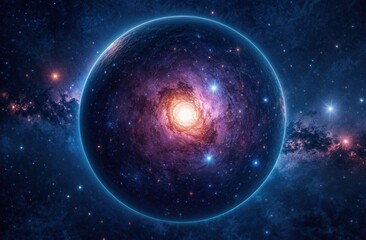 A stunning Cosmic Sphere set within a vibrant and mesmerizing Universe awaits your gaze