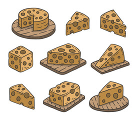 Cheese Doodle Style Illustration