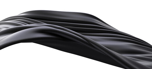 Draped Black Fabric