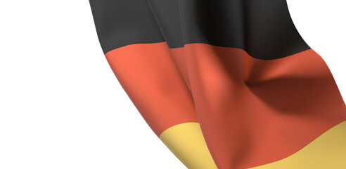 The German flag waves proudly its colors vibrant and bold
