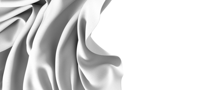 White Fabric Drape with Copy Space