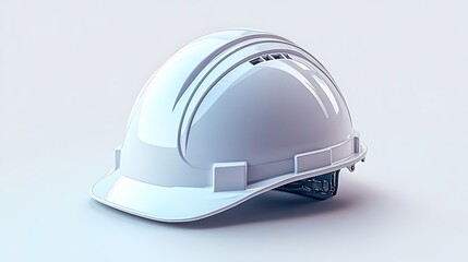Fototapeta premium yellow helmet isolated white background