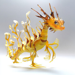 Leafy Seadragon Fantasy: A Golden Creature of Myth.