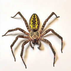 Huntsman Spider: Yellow-striped Cephalothorax.