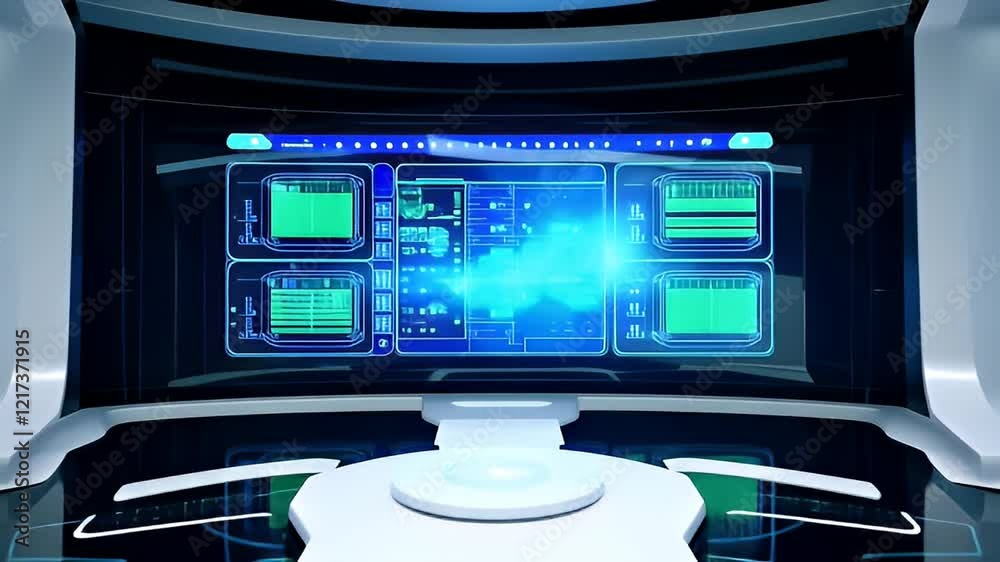 Poster dynamic financial data analysis and visualization futuristic technology with charts and graphs in co