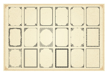 Frames, border, vintage, decoration, divider, ribbon, 