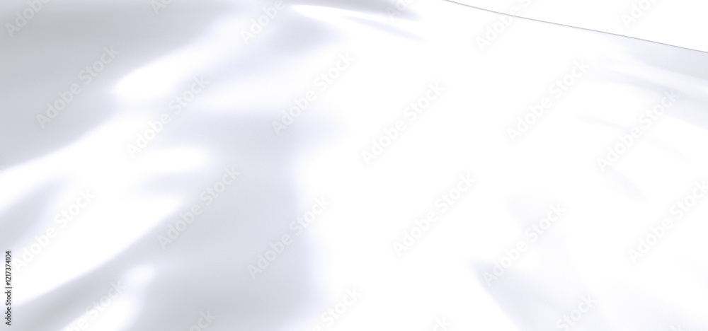 Poster A close-up abstract photo of white fabric draped and flowing. The image shows the soft, smooth texture of the fabric with delicate folds and wrinkles