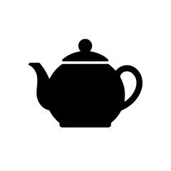 Teapot Icon: A simple yet elegant silhouette of a classic teapot, perfect for representing warmth, comfort, and the simple pleasures of life.  