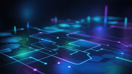 Obraz premium Digital Pathways: A Journey Through Innovation.