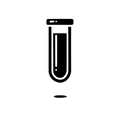 Test Tube Icon: A simple yet powerful icon of a test tube filled with liquid, a symbol of science, research, experimentation, and discovery. Perfect for websites, presentations, and branding.  