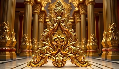 Fototapeta premium Gold decorative palace 