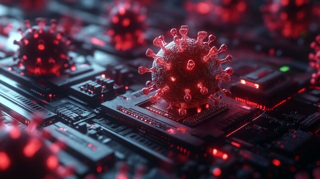 A digital illustration of antivirus software protecting a smartphone, with icons representing mobile security features like anti-malware and privacy protection. 271