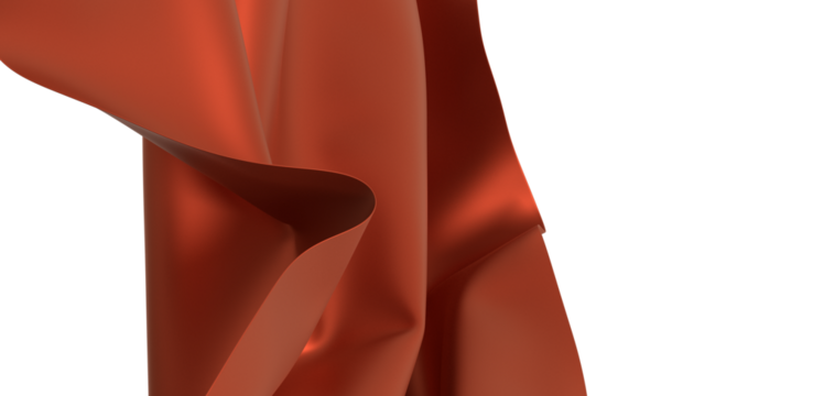 Abstract Orange Fabric Drape