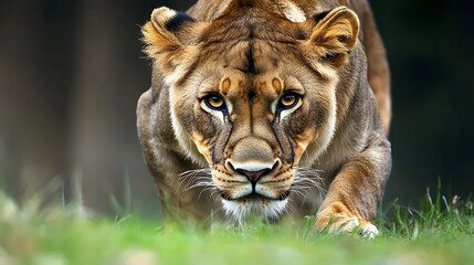 Fototapeta premium Lioness in Her Natural Habitat