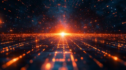 A blockchain security map with nodes connected securely by encryption protocols, highlighting the trustworthiness of blockchain. 477