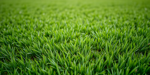Obraz premium Texture of an even green lawn as a background