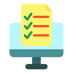 Fototapeta premium Digital Assessment Icon Style