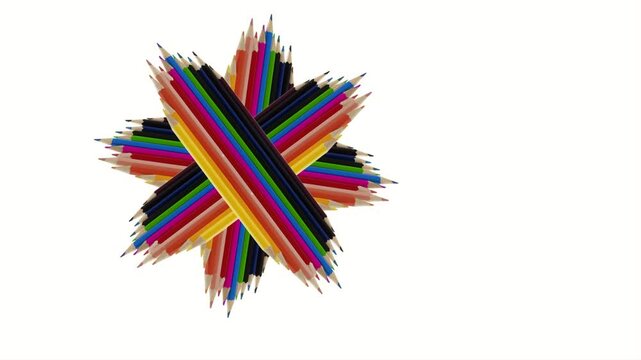 Rotating colouring pencils