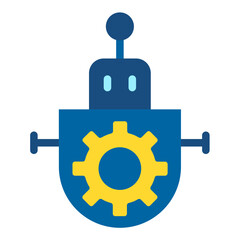 Fototapeta premium Robotics Gear Icon Style