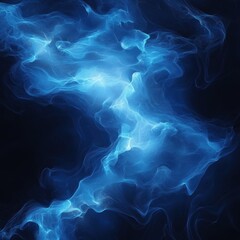 A blue and white space with a blue cloud in the middle