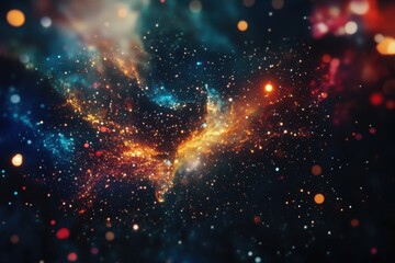 Fototapeta premium Deep space in outer space with a mix of stars and other beautiful colors . color image,art,pattern