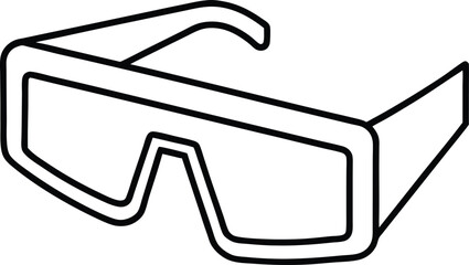 Smart glasses line art illustration 