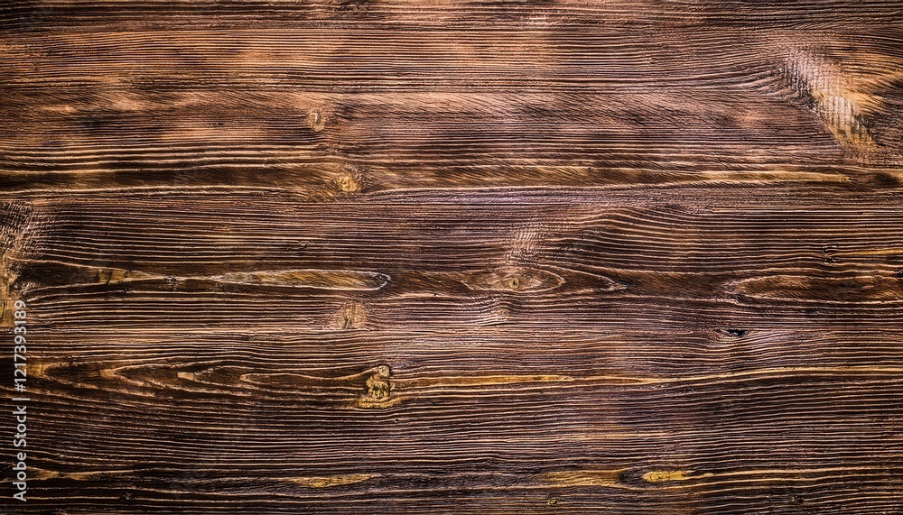 Aufkleber close-up of natural wood grain texture with dark brown tones and weathered patterns, ideal for backg