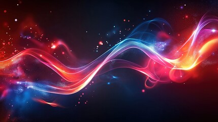 Fototapeta premium A colorful, swirling line of light and dark colors