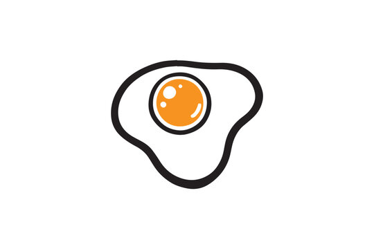recommend clip art:  black and white simple egg fry , fried egg vector silhouette 