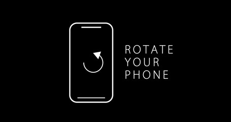 Please rotate your mobile from horizontal to vertical and vice-versa. overlay of phone rotate icon. Vertical to landscape mode rotation telling icon sign. Turn your device screen phone flip sign.