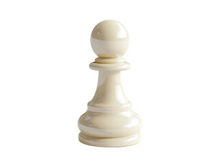 Isolated White Chess Pawn Figure