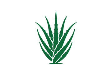  black and white simple aloe vera vector silhouette 