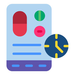 Vector Design Medication Reminder App Icon Style