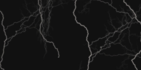 Thunder Stock Image In Black Background. Massive lightning bolt with branches isolated on black background.