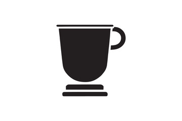  black and white simple mug cup vector silhouette 